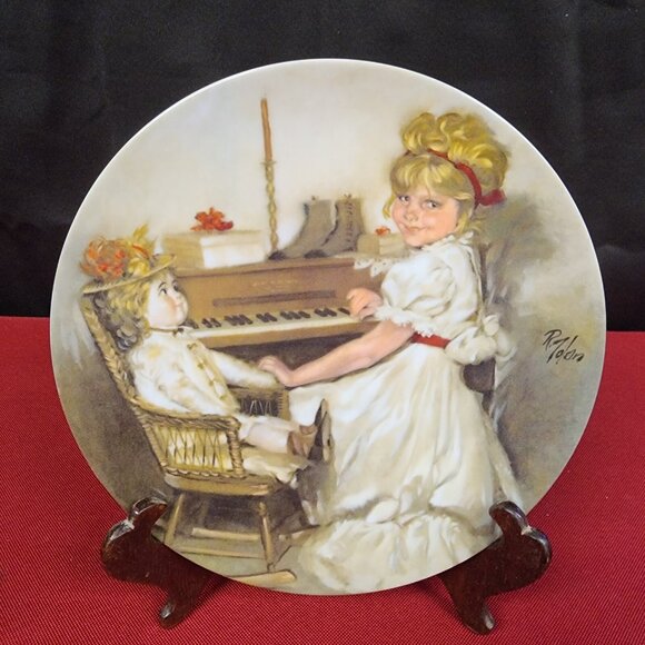 Vintage Richard Zolan Collectible Plate "Cora's Recital" 1981 - Picture 1 of 7
